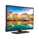 Vestel 24HD5500 HD Ready LED televizyon, siyah tasarımı ve renkli şehir manzarasıyla önden görünüm