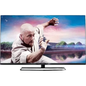 Philips 42PFK5209 Full HD FHD LED televizyon, ekranda şehir manzaralı sahneyle vitrinde görünüyor