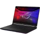 Asus ROG Strix SCAR 16 WRWF14503 siyah oyuncu laptop; RGB ışıklı klavye ve ekran tasarımı görünüyor.
