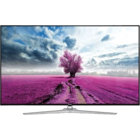 Vestel 49UD9280 Ultra HD 4K LED televizyon, siyah çerçeveli ekran ve gümüş ayak tasarımı