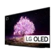 LG OLED48C14LB Ultra HD 4K OLED televizyon ekranında aydınlatılmış sahne ve “LG OLED” yazısı görünüyor
