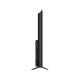 Axen AX55FIL403 Ultra HD 4K LED televizyonun siyah renkli ince yan görünümü ve ayakları