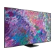 Samsung 98QN100B Ultra HD 4K QLED televizyon; renkli soyut ekran görüntüsüyle siyah tasarım.