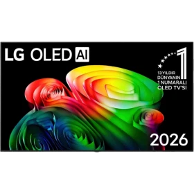 LG OLED55B65LA Ultra HD 4K OLED TV için vitrin görseli, renkli yapay ışık efektli ekran.