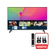 Sunny SN65FMN503 Ultra HD 4K TV, renkli ekranı ve yanında hediye oyun kumandalarıyla birlikte gösteriliyor.