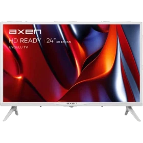 Axen AX24LED09-B 24 inç HD Ready LED televizyon, beyaz çerçeveli ve ayaklı tasarım