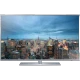 Samsung 48JU6410 Ultra HD 4K LED televizyon, şehir manzaralı ekranda canlı görüntü ve modern tasarım