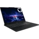 Siyah Lenovo Legion 5 15IAX10 83F0008BTRA15 oyuncu laptop, açık ekranda açılı ön sol görünüm