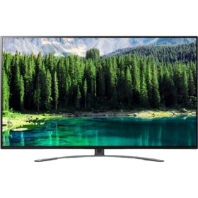 LG 65SM8600PLA Ultra HD 4K LED televizyon, manzara ekran görüntüsü ve ince çerçeve tasarımı