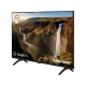 Grundig 43 GJF 6000 B Full HD LED TV, siyah çerçeveli ekranda şelale manzarası ve Google TV arayüzü