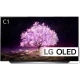 LG OLED48C14LB 48 inç Ultra HD 4K OLED televizyon, arka fonda ağaç sahnesi görünen vitrin görünümü