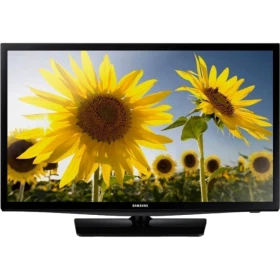 Samsung 24H4070 HD Ready LED televizyon ekranında ayçiçekleri görüntüsü, genel renk LED TV vitrin görünümü