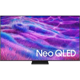 Samsung 55QN80F QLED 55 inç Ultra HD 4K televizyon, Neo QLED yazılı canlı ekran görüntüsü.