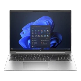 HP EliteBook 860 G11 970P1ET gümüş iş ve ofis laptopu; açık klavye ve Windows arayüzü görünüyor.