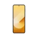 Sarı Samsung Galaxy Z Flip6 akıllı telefonun önden görünümü, ince çerçeveli ekran tasarımıyla sergileniyor