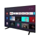 Arçelik A55 B 820 B Ultra HD 4K LED televizyon, siyah çerçeveli ekranda akıllı TV menüsüyle görülüyor