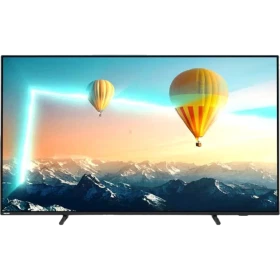 Philips 75PUS8007 Ultra HD 4K LED televizyon, balonlu manzara ekranda canlı renklerle sergileniyor