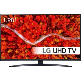 LG 65UP81006LA Ultra HD 4K LED televizyon; düz ekran üzerinde canlı kırmızı manzara ve U7 yazısı görünüyor