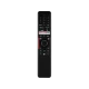 Vestel 75QG9840 Ultra HD 4K QLED televizyon kumandası, siyah tasarım ve akıllı TV tuşlarıyla