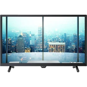 Sunny SN43DIL010 Full HD FHD TV, şehir manzarası görüntüsü gösteren siyah televizyoneriwa