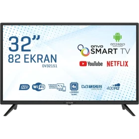 Onvo OV32151 HD Ready 32 inç LED televizyon, siyah çerçeveli akıllı TV