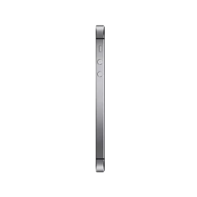 Siyah Apple iPhone 5 akıllı telefonun yan profilden görünümü, ses tuşları ve sessize alma anahtarı detaylı