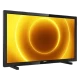 Philips 24PFS5505 Full HD FHD LED TV siyah çerçeveli, sarı dairesel ekran tasarımlı model görünümü