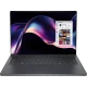 Dell XPS 14 DA14260-UX7321WP gri iş ve ofis laptopu, renkli dalga ekranı ve klavye görünümü