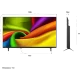 LG 50NU8E0B3LA Ultra HD 4K TV, siyah çerçeveli ekranında renkli soyut desen gösteriyor