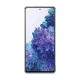 Beyaz Samsung Galaxy S20 FE akıllı telefon, önden görünüm, ince çerçeve ve ekran tasarımıyla ana vitrin çekimi