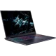 Siyah Acer Predator Helios NEO 18 AI PHN18-72-9424 oyuncu laptop, RGB klavyeli açık ekranlı açıdan görünüm