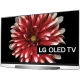 LG OLED65E8PLA Ultra HD 4K OLED televizyon siyah ekranda kırmızı çiçek deseni, genel renkli tasarım