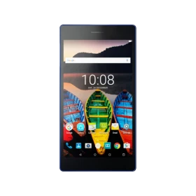 Lenovo Tab3 7 LTE mor tablet; ön ekranında saat 10:08 ve uygulama ikonları görünüyor.