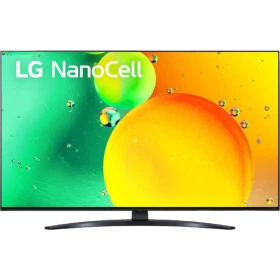 LG 43NANO766QA Ultra HD 4K LED televizyon ekranında NanoCell görseli, genel renk vitrin modeli