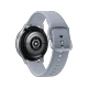 Samsung Galaxy Watch Active 2 40 mm Alüminyum siyah akıllı saat, yuvarlak kadran ve ayarlanabilir kayış detaylarıyla.