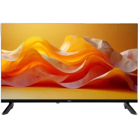 Vestel 32HT9760 HD Ready LED televizyon, siyah çerçeveli ekranı ve renkli dalga görüntüsüyle