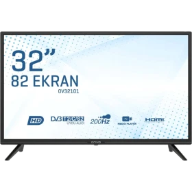 Onvo OV32101 HD Ready HD TV, siyah çerçeveli 32 inç LED televizyon eni