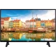 Vestel 39FD5050 Full HD FHD LED televizyon, renkli liman manzarası gösteren siyah ekran ve ayak tasarımı