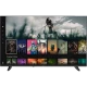 Vestel 50UT9760 Ultra HD 4K LED televizyon, siyah çerçeveli ekranında içerik menüsü açık.