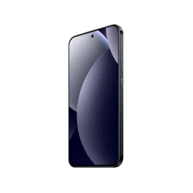 Xiaomi Redmi Note 15 Pro 5G siyah akıllı telefon, önden görünüm, tam ekran ve orta delikli ön kamera tasarımı