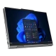 Gri Thinkpad X1 G10 Aura Edition 2'si 1 arada laptop, açık ekranlı ve katlanabilir tasarımda