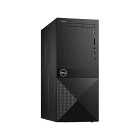 Dell Vostro 3671 N113VD3671EMEA01_W siyah masaüstü bilgisayar kasasının önden görünümü