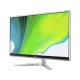 Acer Aspire C24-1650 masaüstü bilgisayar, ince siyah çerçeveli ekran ve gümüş renkli ayak tasarımıyla görünür halde