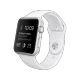 Apple Watch Sport 42 mm gümüş alüminyum kasa ve beyaz spor kordonlu akıllı saat