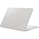 Asus Zenbook S16 OLED UM5606WA-RK295W001 beyaz ultrabook laptop, yan açıdan açık kapağıyle görünüyor