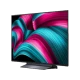 LG OLED48C54LA Ultra HD 4K OLED televizyon ekranında canlı pembe-mavi dalga desenleri, genel renk