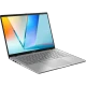 Asus Vivobook S14 M3407GA-SF004W ultrabook laptop, gümüş renkli açık ekran ve klavye görünümü