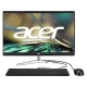 Acer C24-1750 masaüstü bilgisayar, geniş ekranı, klavyesi ve mouse ile siyah tasarımda