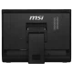 MSI PRO 16T 7M-039XTR masaüstü bilgisayarın siyah arka paneli ve standı