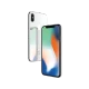 Apple iPhone X beyaz akıllı telefon, önden ekran ve arkadan çift kameralı tasarım görünümü